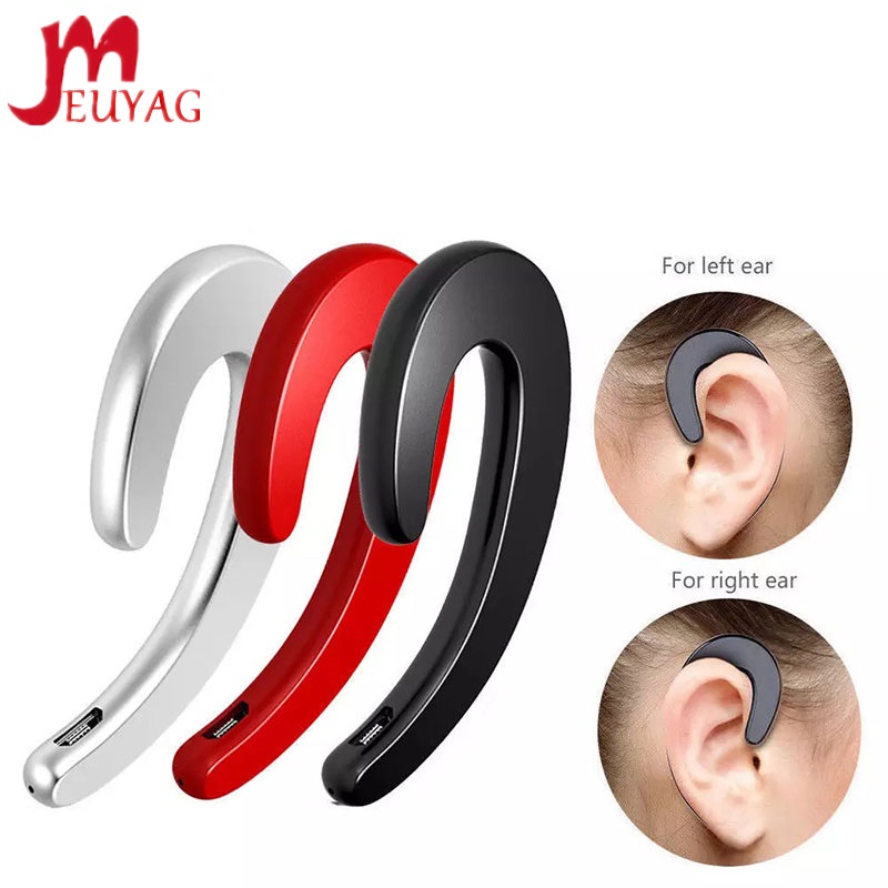 MEUYAG אוזניות Bluetooth אלחוטיות ללא ידיים עם מיקרופון הולכת אוזניות Bluetooth אוזניות אין אטמי אוזניים