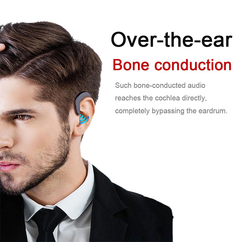 MEUYAG אוזניות Bluetooth אלחוטיות ללא ידיים עם מיקרופון הולכת אוזניות Bluetooth אוזניות אין אטמי אוזניים