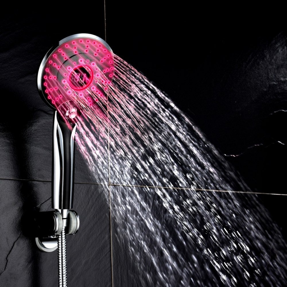 ראש מקלחת LED בקרת טמפרטורה דיגיטלית 3 מצב ריסוס מרסס מקלחת חוסך מים מסנן מקלחת עם מקלחת אור LED