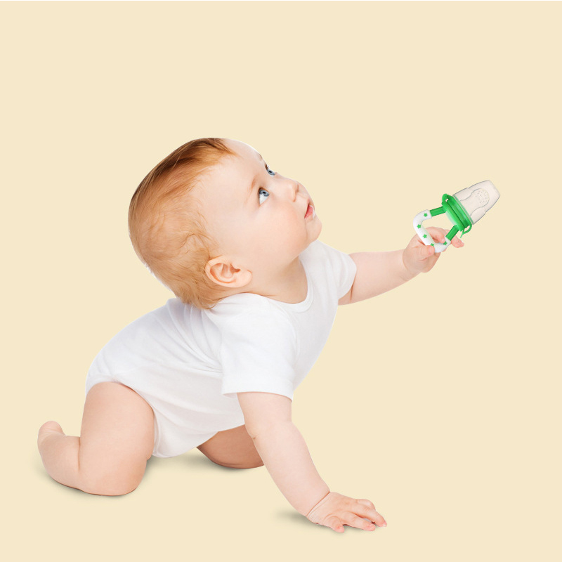 מוצץ לתינוק פטמת סיליקון רב תכליתי להכניס מזון פירות טעם שונה נוחות תינוק חומר לא רעיל לילד